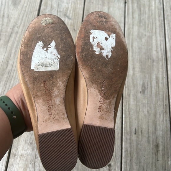 Charleston Shoe Co Women's Tan Leather Ballet Flats Size 6 Made in Mexico - Picture 3 of 9